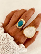 Load image into Gallery viewer, Vintage inspired turquoise jewelry ring
